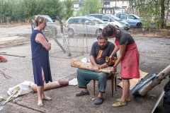 naši hosté (zleva): Simona Chalupová, ředitelka Muzea loutkářských kultur v Chrudimi, Robert Smolík, Veronika Svobodová